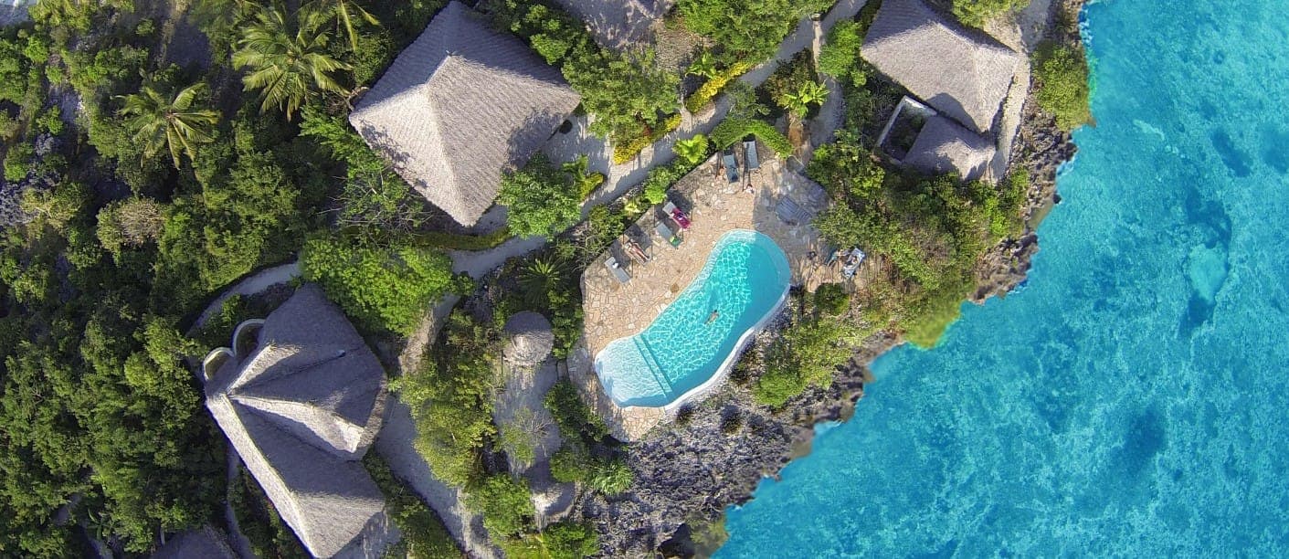 Outdoor swimming pool at Veridiana Hotel Zanzibar